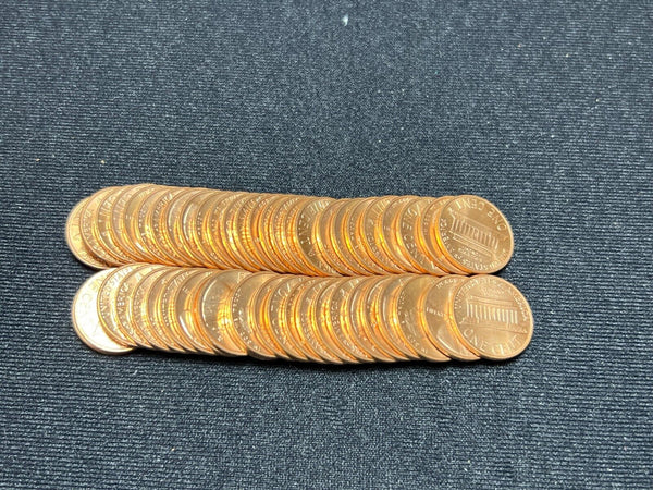 1974-S Unc Lincoln Memorial One Cent Penny Roll Uncirculated 50 Coins - SS446