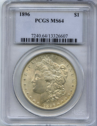 1896 Morgan Silver Dollar PCGS MS 64 Certified - Philadelphia Mint - DM451