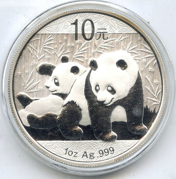 2010 China Panda 999 Silver 1 oz Coin 10 Yuan - Chinese Bullion - H782