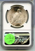 1924-P Peace Silver Dollar NGC MS 63 Philadelphia Mint - KR911