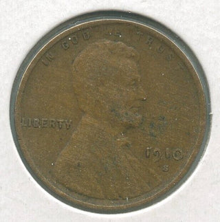 1910-S Lincoln Wheat Cent 1c San Francisco Mint -KR822