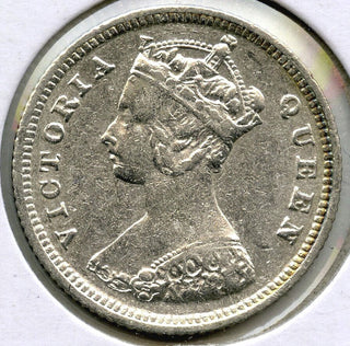 1887 Hong Kong Silver Coin 10 Cents - Queen Victoria - H581