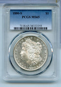 1880-S Morgan Silver Dollar PCGS MS65 San Francisco Mint - KR992