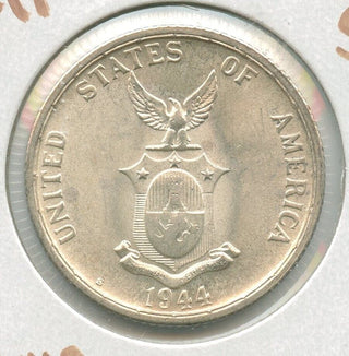 1944-S  Philippines .7500 Silver Coin 50 Centavos - SS75