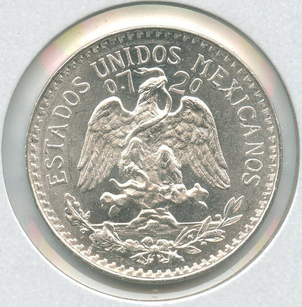 1944 Mexico Unc Silver 50 Centavos Cap & Ray Coin  -SS183