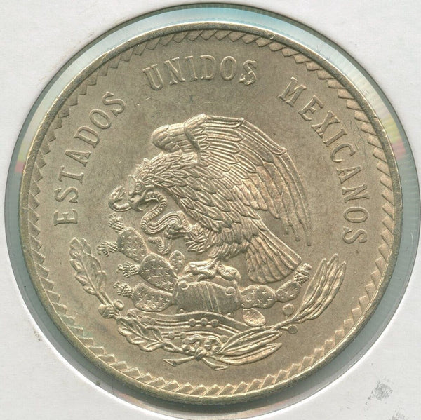 1947 Mexico 5 Pesos Cuauhtemoc .900 Silver Coin Plata - SS617