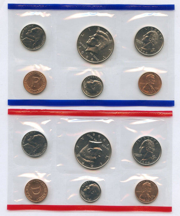 1998 US Uncirculated Mint Set 10 Coin United States Philadelphia Denver P & D