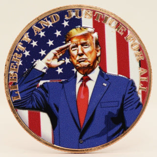 Donald Trump Liberty & Justice For All USA America 1 Oz 999 Copper Round Colored
