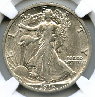 1916-D Walking Liberty Silver Half Dollar NGC AU58 Certified - Denver Mint H997