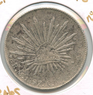 1897 Mo Mexico Coin 8 Reales Mexico City Silver Coin  - SS352