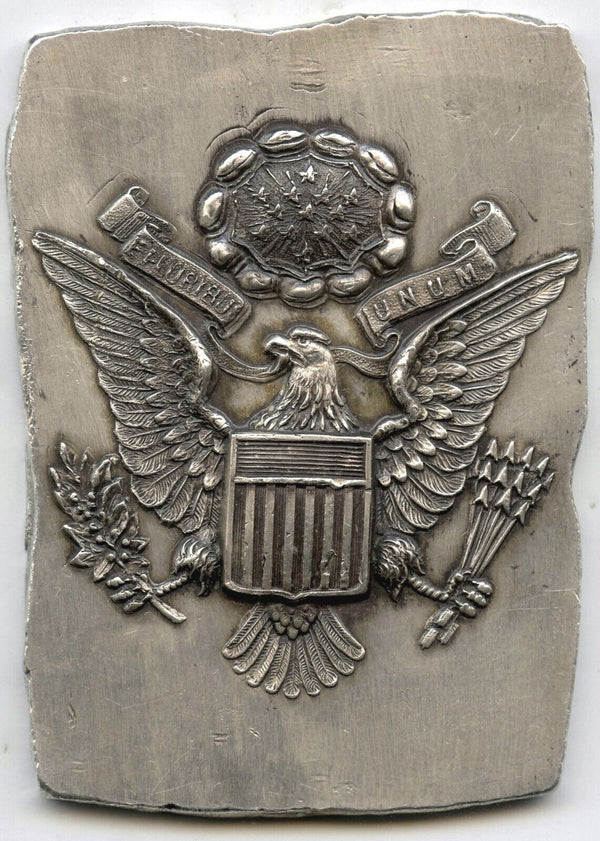 Great Seal of the United States MK Barz 999 Silver 5 oz Poured Ingot Medal J649