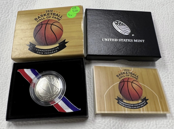 2020-D Basketball Hall of Fame Commemorative Clad Curved Half Dollar 50C - ER326