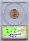 2001 Red Lincoln Cent Penny ANACS MS 64 Off-Center Error Struck 10% - J928