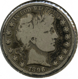 1896 Barber Silver Half Dollar - Philadelphia Mint - A668