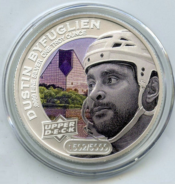 2017 Dustin Byfuglien 9999 Silver 1 oz $5 Coin Upper Deck - Cook Islands - H815