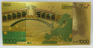 Euro European Union Novelty 24K Gold Foil Plated €1000 Note - GFN68