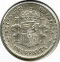 1891 Spain Silver Coin - Peseta - Alfonso XIII - K211