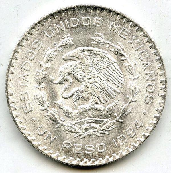 1964 Mexico Silver Coin Un Peso - Estados Unidos Mexicanos - J930