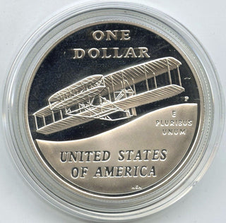 2003 Wright Bros First Flight Proof Silver Dollar US Mint OGP Centennial - H320