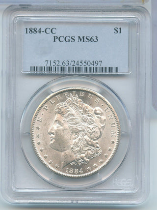 1884-CC Silver Morgan Dollar PCGS MS63 Carson City Mint - SR183