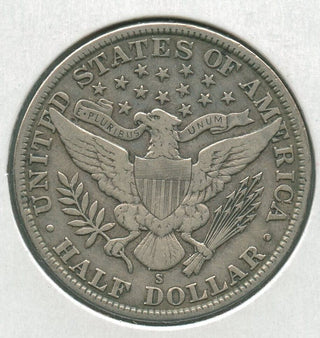 1914-S Silver Barber Half Dollar 50c San Francisco Mint  - SS805