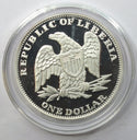 2000 Morgan Dollar Millennium Proof 999 Silver 1 oz Coin $1 Liberia - K27