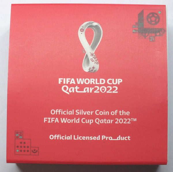 2022 Fifa World Cup Soccer Futbol 999 Silver 1 oz Coin 5 Riyals - J754