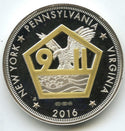 2016 Remember 9/11 New York Pennsylvania Virginia 999 Silver 50g Medal - K439