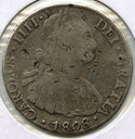 1808 Bolivia Coin Potosi Carolus IIII Chop Marks - K398