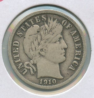 1910-D Silver Barber Dime 10c Denver Mint -SS237