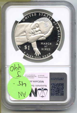 2015-W March of Dimes Proof Silver Dollar NGC PF69 Ultra Cameo Coin - J440