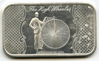 The High Wheeler 999 Silver 1 oz Medal Bar Ingot Bullion - Madison Mint - H514