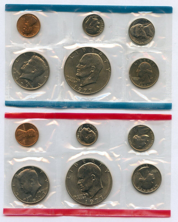 1977 Uncirculated U.S. Mint Set 12 Coins United States Philadelphia & Denver