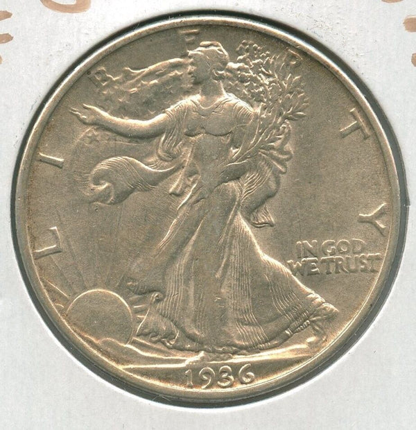 1936-D Walking Liberty Silver Half Dollar 50c Denver Mint - SR585