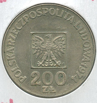 1974 Poland Silver Coin 200 Zlotych 30th Ann Polish Peoples Republic  - SS404