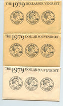 1979 Susan B Anthony 3 Coin P,D,S Dollar Set Lot Of 7  - SR769