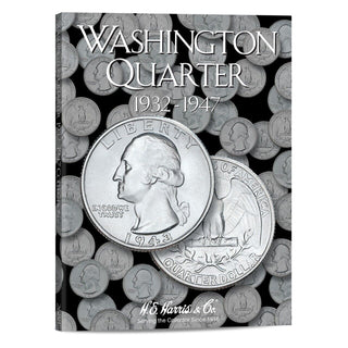 Coin Folder Washington Quarters 1932 - 1947 Set - Harris Album 2688 Collection