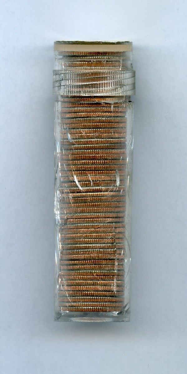 1980-P Roosevelt Dime $5 Roll Uncirculated (50) Coins Philadelphia Mint JP171