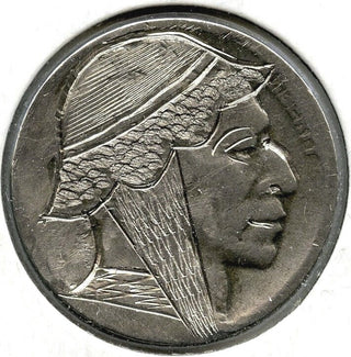 Hobo Nickel Engraved Coin - United States Buffalo Indian Head Art - B957