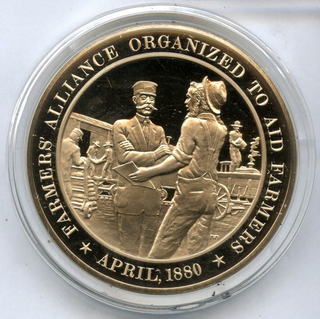 Farmers Alliance Organized to Aid Farmers Bronze Proof Medal Franklin Mint JL156