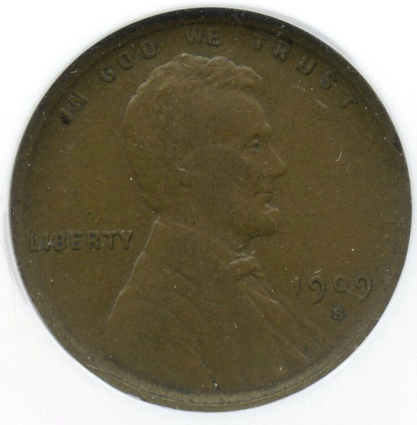 1909-S VDB Lincoln Wheat Cent Penny NGC VF 30 BN San Francisco Mint - H996