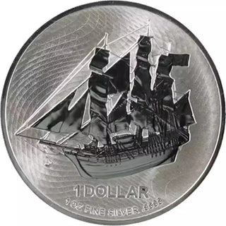 2022 Bounty Sailing Ship 1oz 9999 Silver BU Coin Cook Islands $1 - SR447