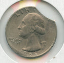 1966 Washington Quarter 25c Clipped Planchet Error Coin - SR747