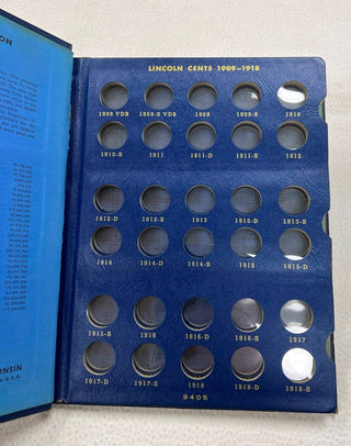 Lincoln Cents  1909-1940 Set Whitman Coin Folder 9405 Album - KR942