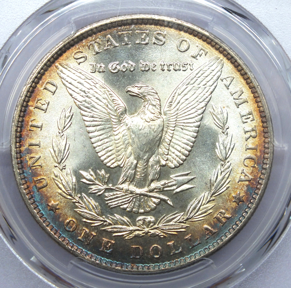 1886 Morgan Silver Dollar PCGS & CAC MS66+ Certified - Toning Toned - B74