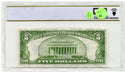 1934-A $5 Silver Certificate PCGS 63 PPQ Choice Unc Fr 1651m Mule Note - K33