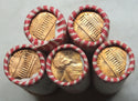 Lot of (5) 1981 Lincoln Memorial Cent Pennies Coin Rolls - Penny Lot - K377