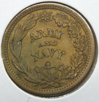 Civil War Token Army and Navy - Federal Union Must Shall Be Preserved - J972