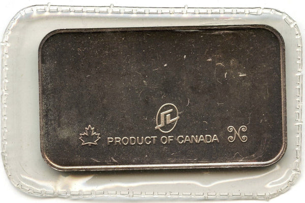 1986 Christmas Joy Angels 999 Silver 1 oz Art Bar Ingot Medal - Canada - K116