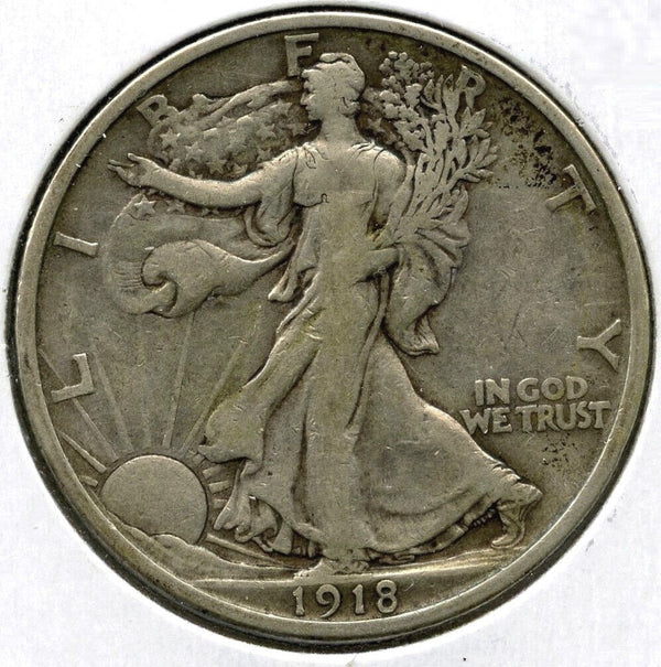 1918-D Walking Liberty Silver Half Dollar - Denver Mint - K248